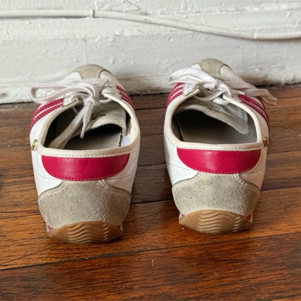 Adidas Women's White and Pink Sneakers - Picture 6 of 7